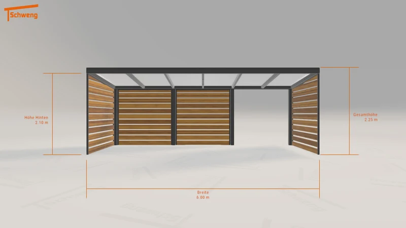 #DE Schweng Pultdachcarport S350 (ID dv37n3)