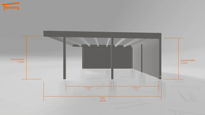 #DE Schweng Flachdachcarport C600+ (ID g7g9rn) #MTG