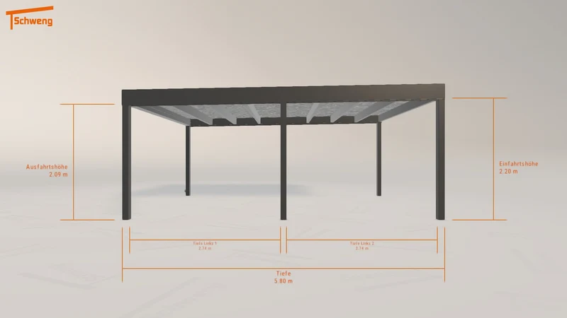 #DE Schweng Flachdachcarport C600+ (ID x7nwn4) #MTG
