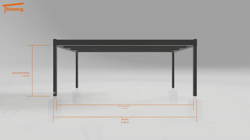 #DE Schweng Flachdachcarport C600 (ID 85bvv2) #MTG