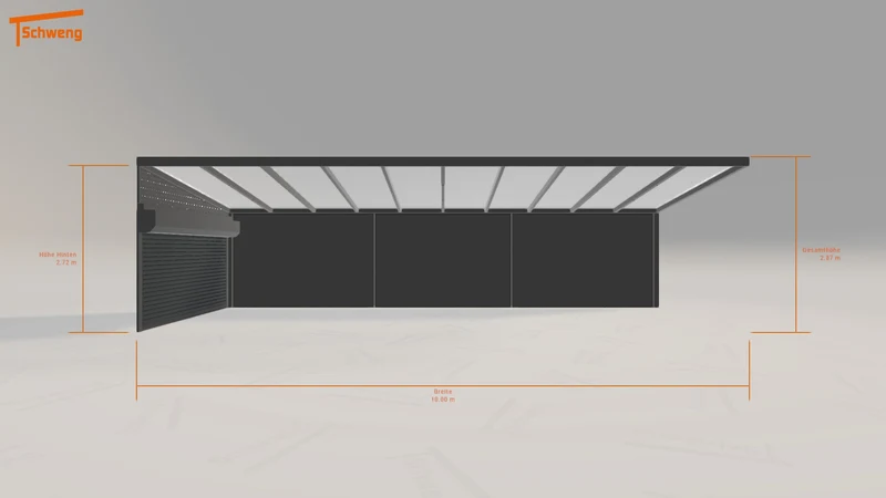 #DE Schweng Pultdachcarport S400 (ID qdwbdw)