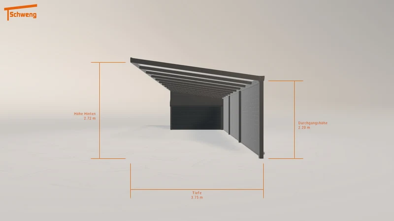 #DE Schweng Pultdachcarport S400 (ID qdwbdw)