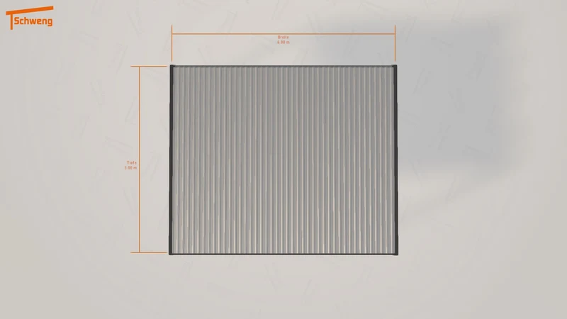 #DE Schweng Flachdachcarport C600 (ID dv378b)