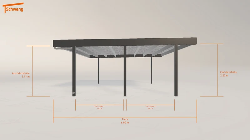 #DE Schweng Flachdachcarport C600 (ID pbjg8b) #MTG