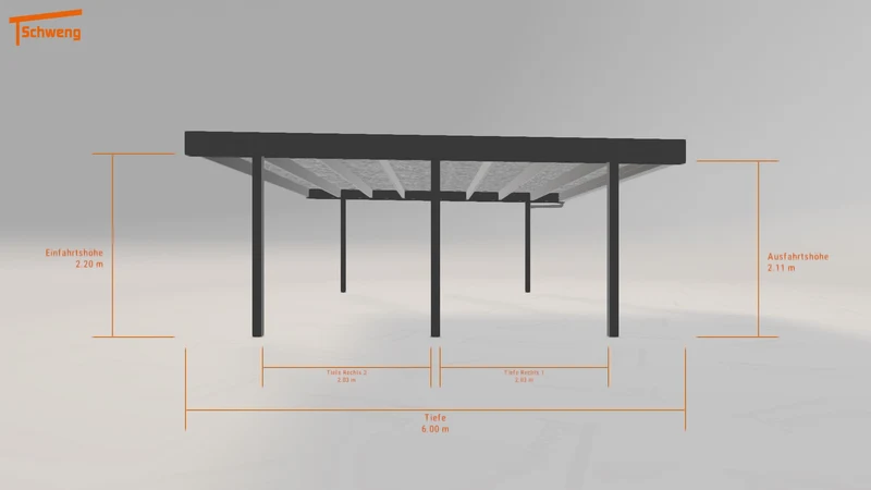 #DE Schweng Flachdachcarport C600 (ID pbjg8b) #MTG
