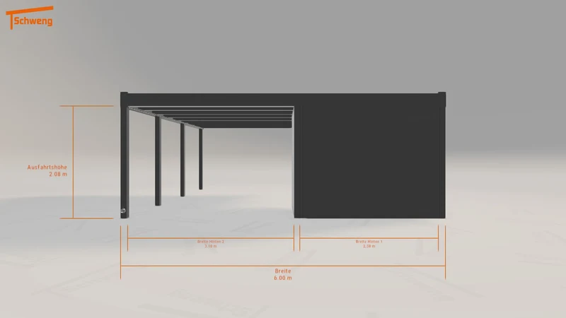 #DE Schweng Flachdachcarport C600+ (ID 2qxdgw) #MTG