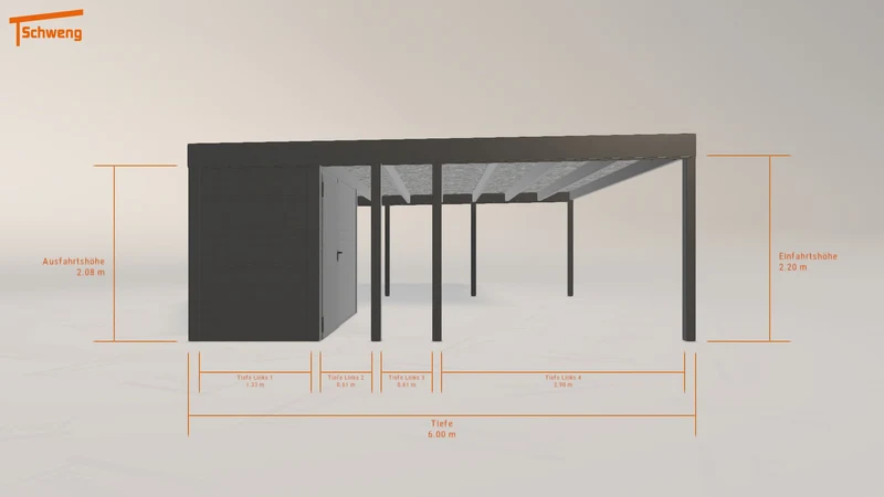 #DE Schweng Flachdachcarport C600+ (ID 2qxdgw) #MTG
