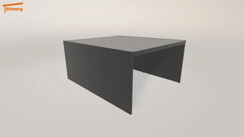 #DE Schweng Flachdachcarport C600+ (ID 9wp279)