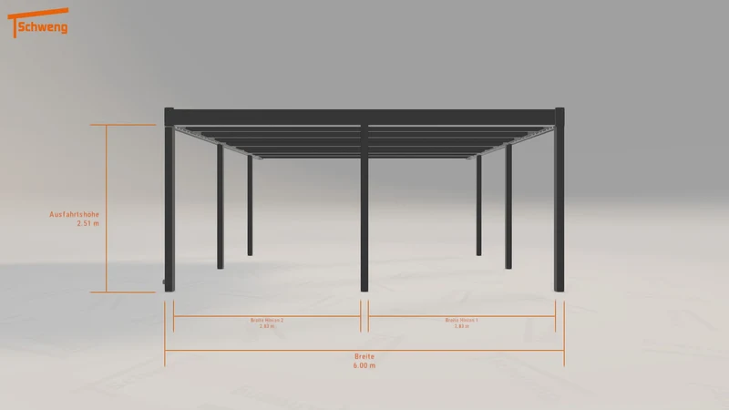 #AT Schweng Flachdachcarport C600 (ID 85b8jn)