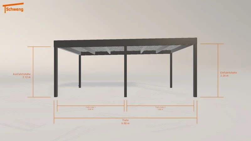#DE Schweng Flachdachcarport C600 (ID mj7ywz)