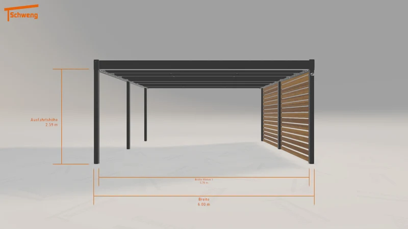 #DE Schweng Flachdachcarport C600 (ID 42j9z2) #MTG