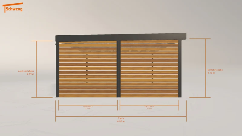 #DE Schweng Flachdachcarport C600 (ID 42j9z2) #MTG