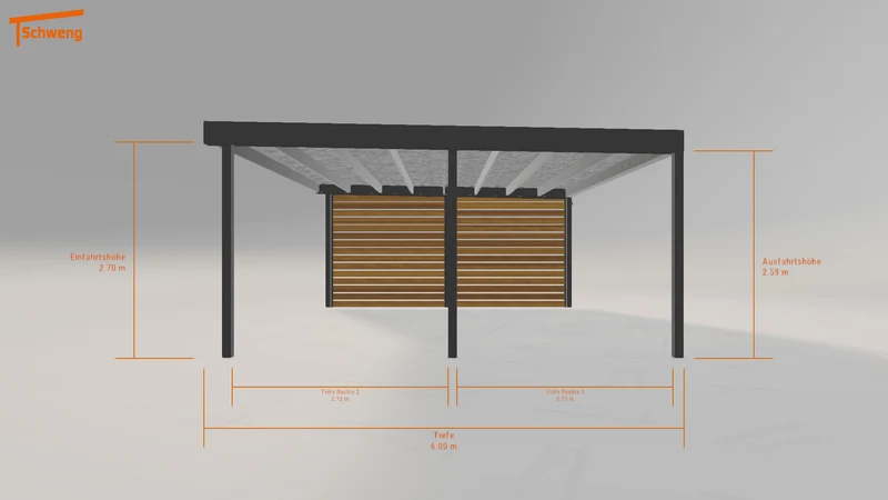 #DE Schweng Flachdachcarport C600 (ID 42j9z2) #MTG