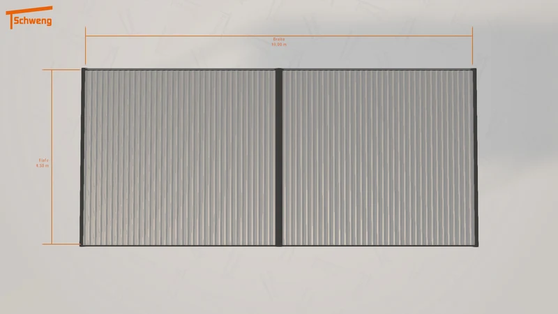 #DE Schweng Flachdachcarport C600+ (ID jj9jwy) #MTG