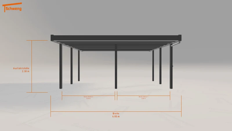 #DE Schweng Flachdachcarport C600+ (ID 9wp273) #MTG