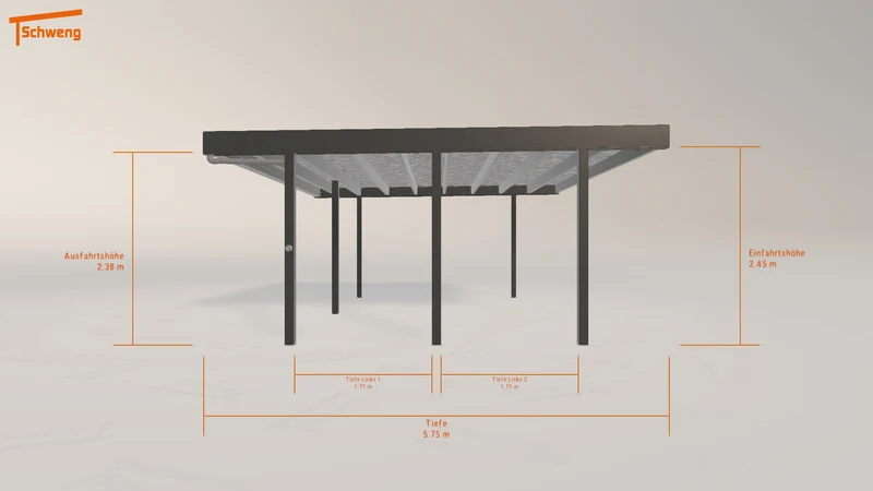 #DE Schweng Flachdachcarport C600+ (ID 9wp273) #MTG