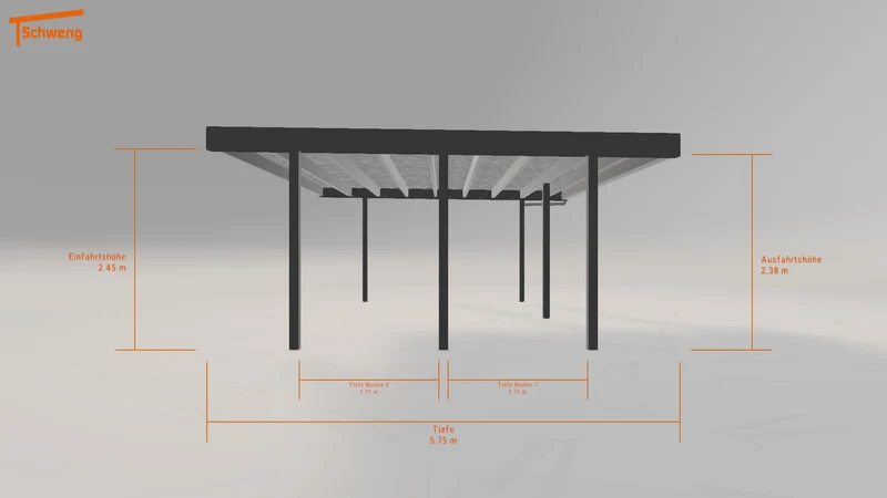 #DE Schweng Flachdachcarport C600+ (ID 9wp273) #MTG