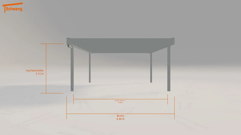 #DE Schweng Flachdachcarport C600+ (ID 338n43) #MTG