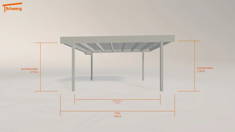 #DE Schweng Flachdachcarport C600+ (ID 338n43) #MTG