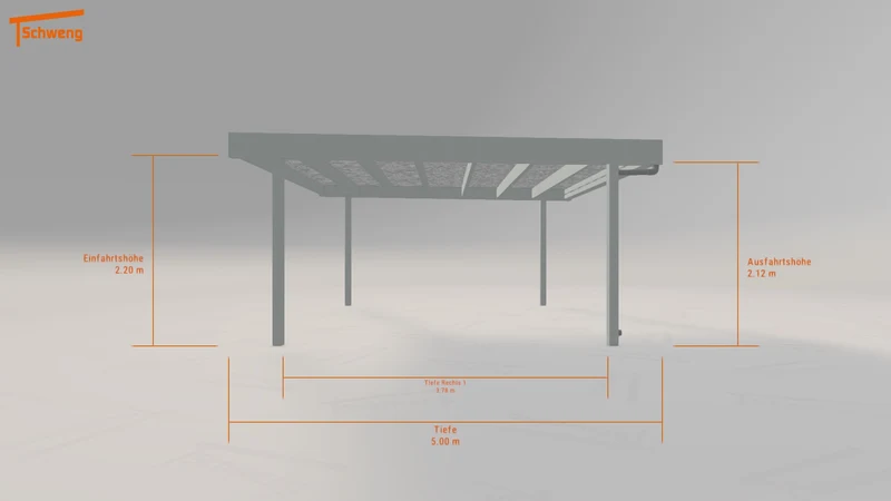#DE Schweng Flachdachcarport C600+ (ID 338n43) #MTG