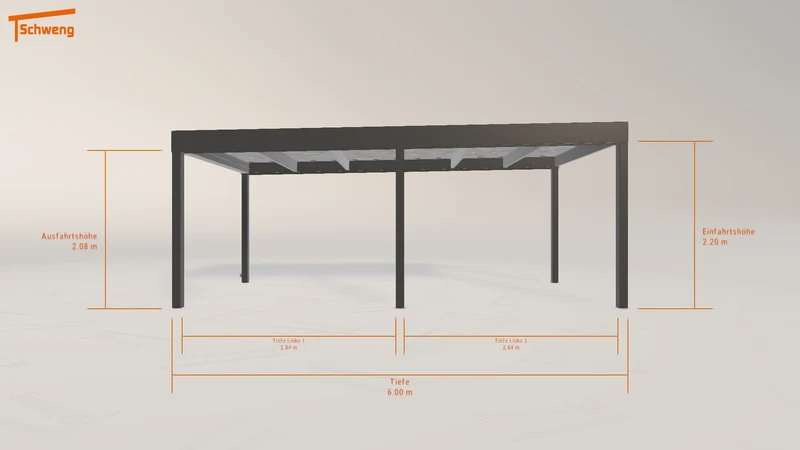 #DE Schweng Flachdachcarport C600 (ID x7nwqg)