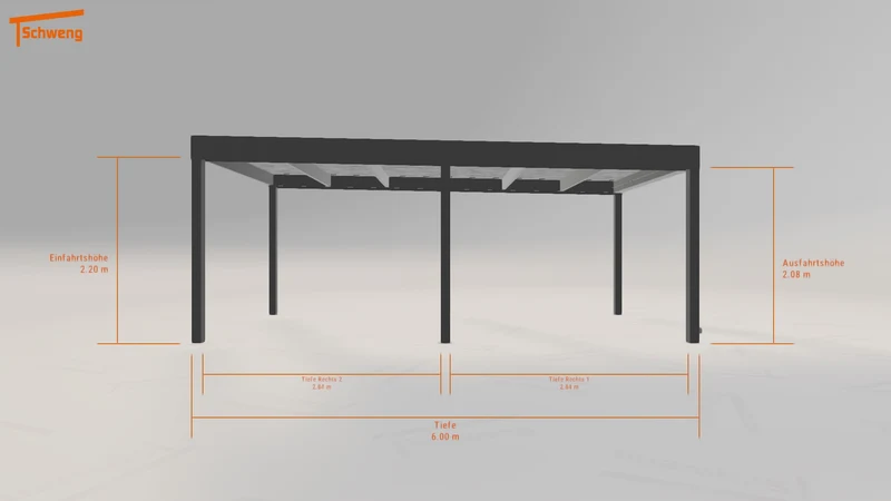 #DE Schweng Flachdachcarport C600 (ID x7nwqg)