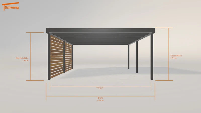 #DE Schweng Flachdachcarport C600 (ID qdwbyp) #MTG