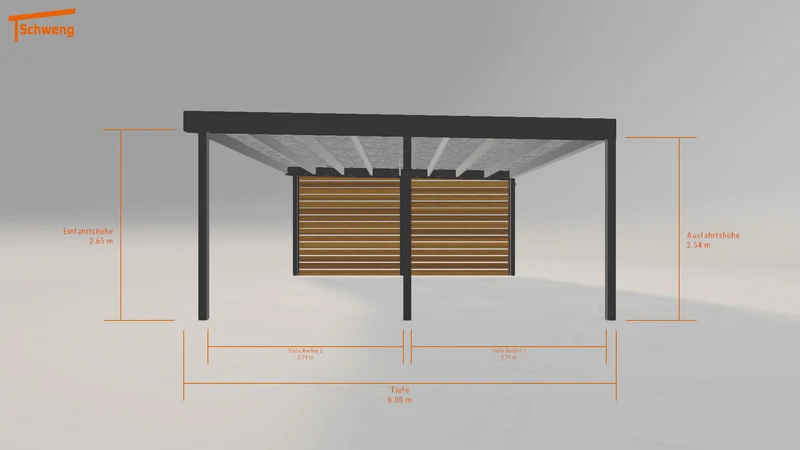 #DE Schweng Flachdachcarport C600 (ID qdwbyp) #MTG