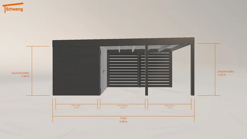 #DE Schweng Flachdachcarport C600 (ID jj9j2y) #MTG