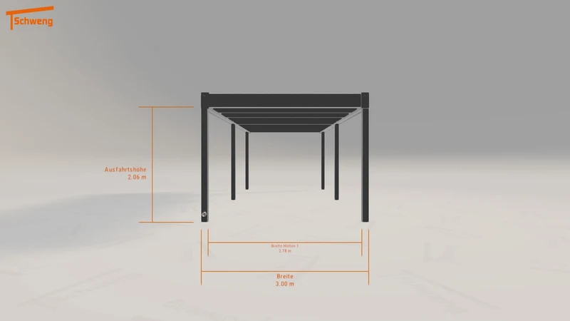#DE Schweng Flachdachcarport C600 (ID n5xzbr)