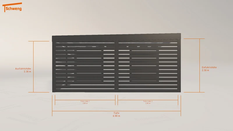 #DE Schweng Flachdachcarport C600+ (ID 77md77) #MTG