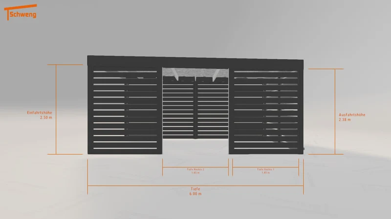 #DE Schweng Flachdachcarport C600+ (ID 77md77) #MTG