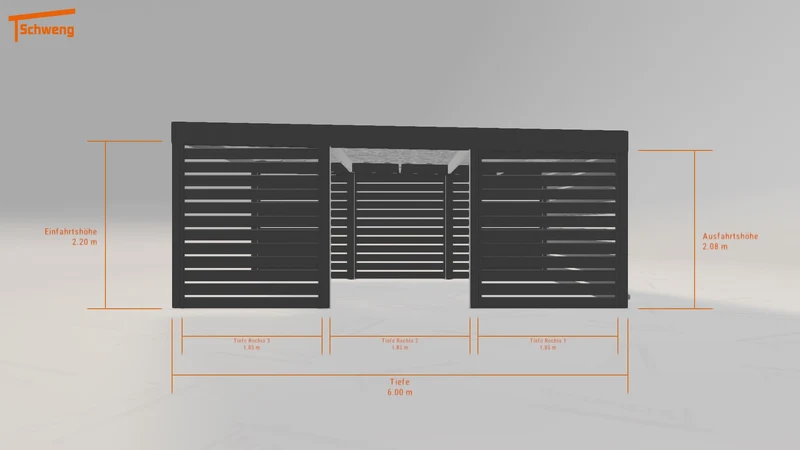 #DE Schweng Flachdachcarport C600 (ID qdw8gz) #MTG