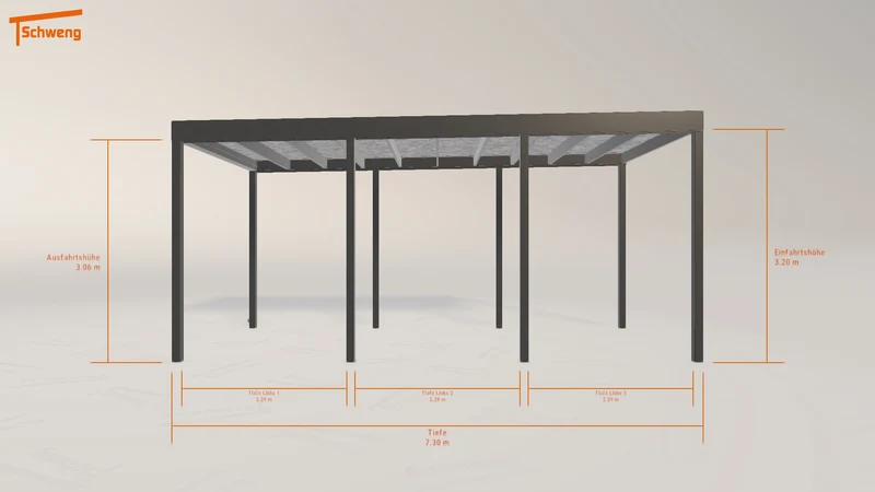 #DE Schweng Flachdachcarport C600+ (ID rjz2gg) #MTG