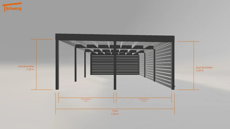 #DE Schweng Flachdachcarport C600 (ID x7nwy9) #MTG