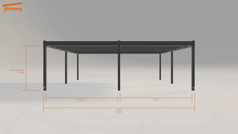#DE Schweng Flachdachcarport C600+ (ID 42jr2m) #MTG