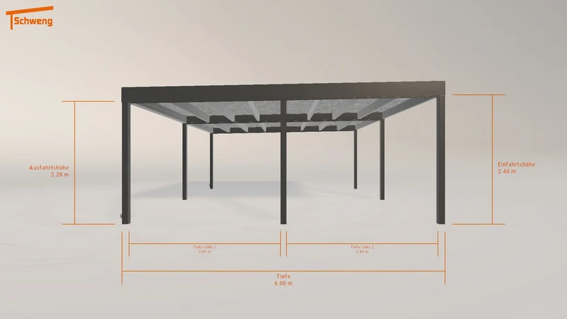 #DE Schweng Flachdachcarport C600+ (ID 42jr2m) #MTG