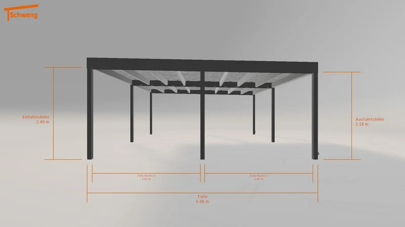 #DE Schweng Flachdachcarport C600+ (ID 42jr2m) #MTG