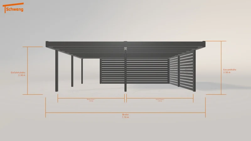 #DE Schweng Flachdachcarport C600 (ID rjz2jm) #MTG
