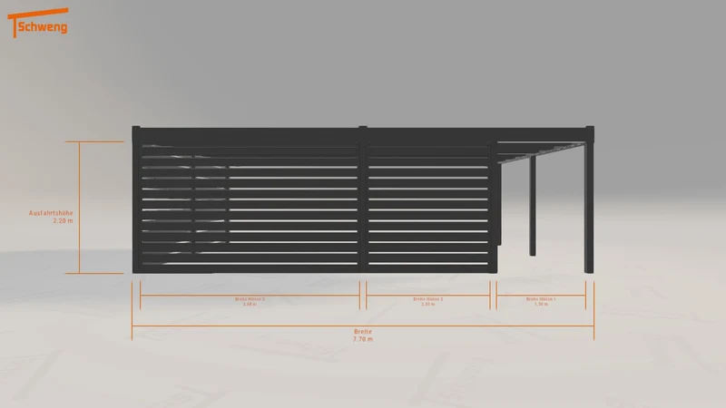 #DE Schweng Flachdachcarport C600 (ID rjz2jm) #MTG