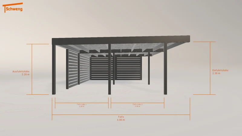#DE Schweng Flachdachcarport C600 (ID rjz2jm) #MTG