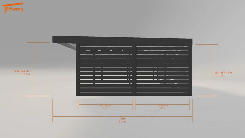#DE Schweng Flachdachcarport C600 (ID rjz2jm) #MTG