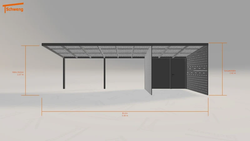 #DE Schweng Pultdachcarport S400 (ID dv3vxq) #MTG