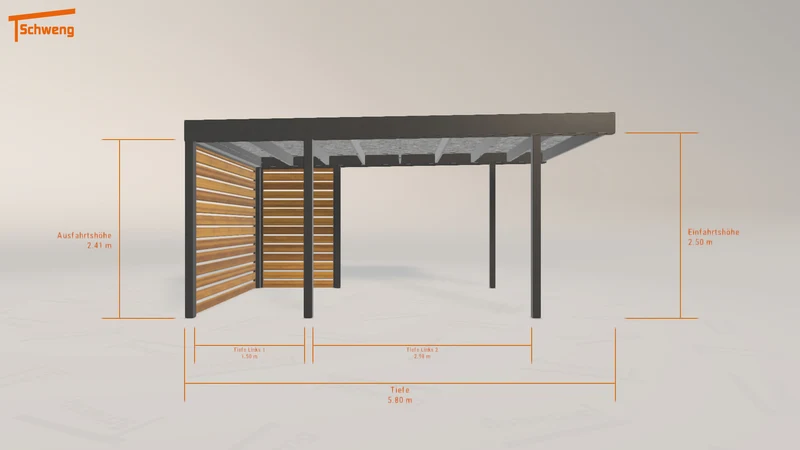 #DE Schweng Flachdachcarport C600+ (ID 42j2p7) #MTG