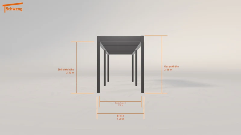 #DE Schweng Flachdachcarport C600 (ID k2y25y)
