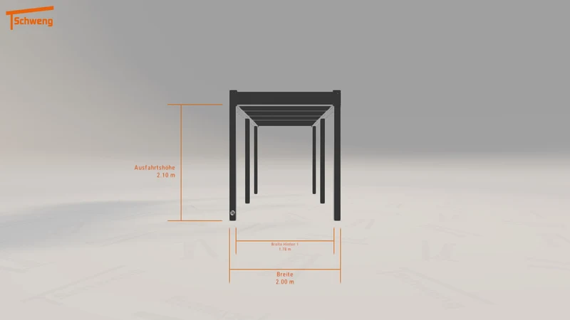 #DE Schweng Flachdachcarport C600 (ID k2y25y)