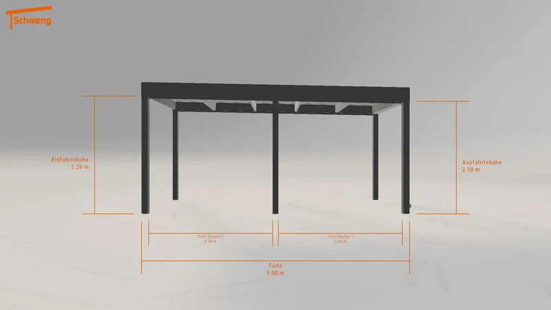 #DE Schweng Flachdachcarport C600 (ID k2y25y)