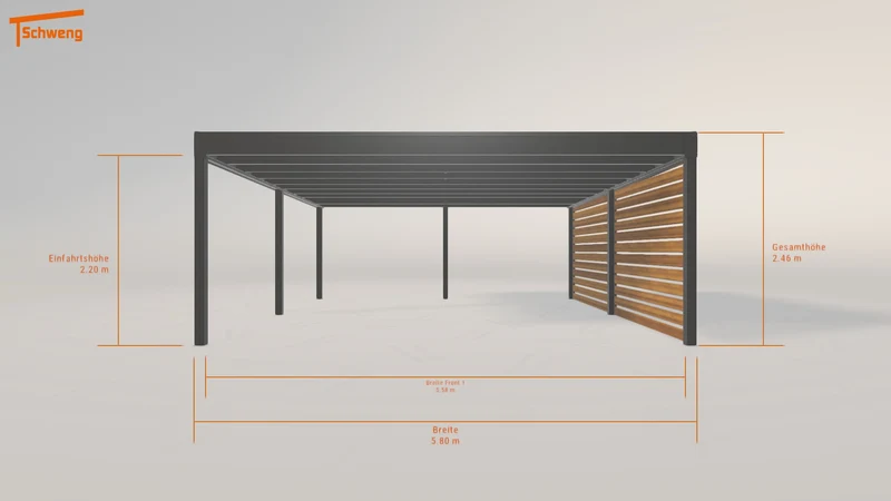 #DE Schweng Flachdachcarport C600+ (ID 42j277) #MTG