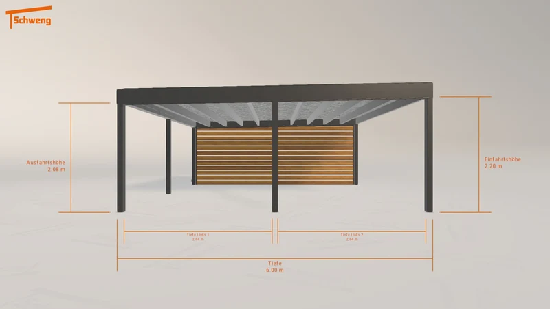 #DE Schweng Flachdachcarport C600+ (ID 42j277) #MTG
