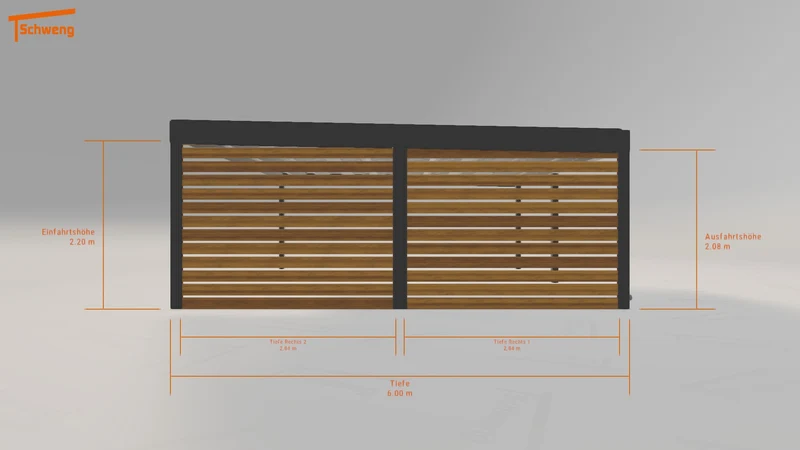 #DE Schweng Flachdachcarport C600+ (ID 42j277) #MTG